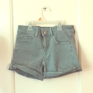 Teal American Eagle jean shorts